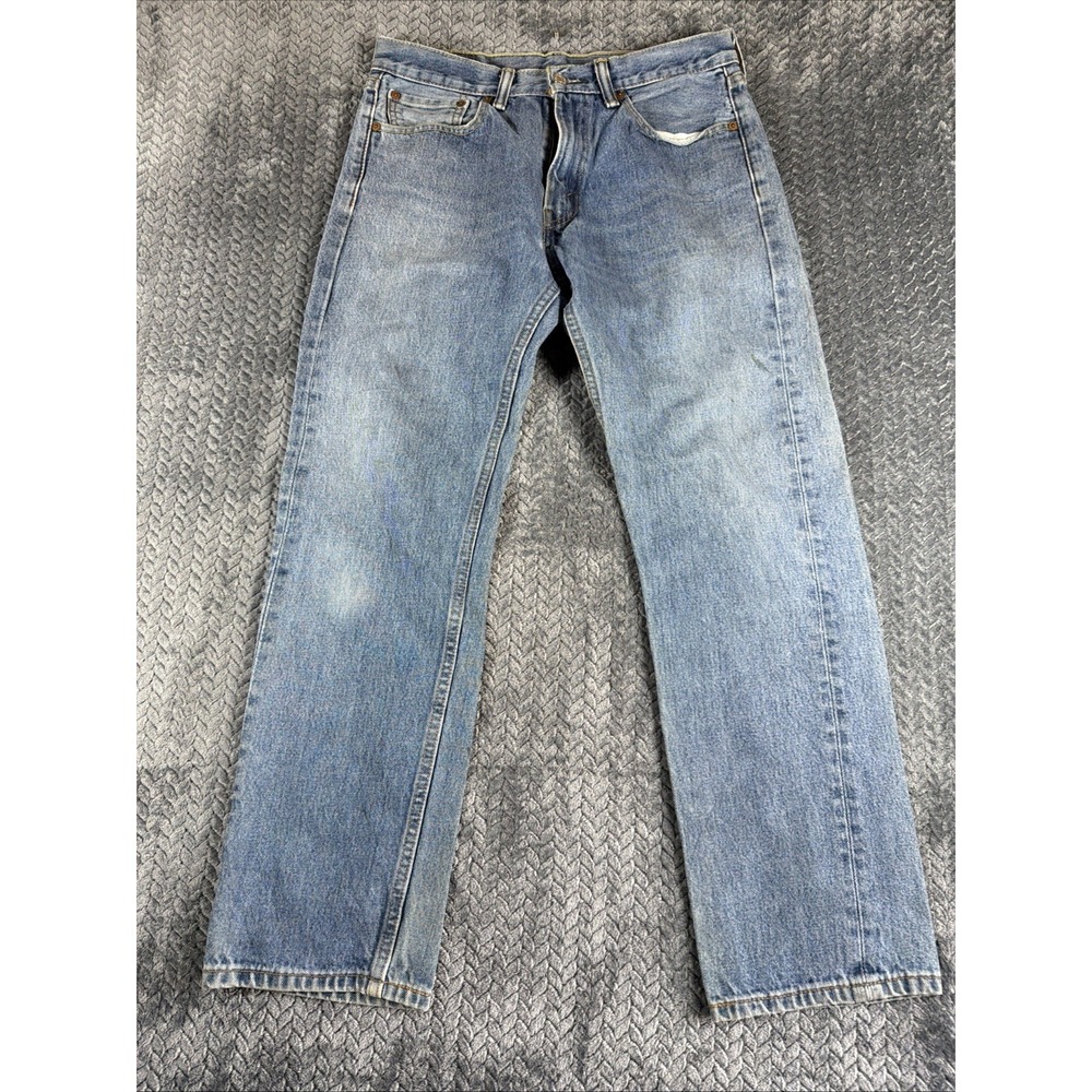 Levi's 505 Regular Fit‎ Straight Leg Denim Jeans Size W32 L32 Blue Medium Wash